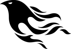 Brand Phoenix Framework Stencil Svg Design File, Free Vectors File